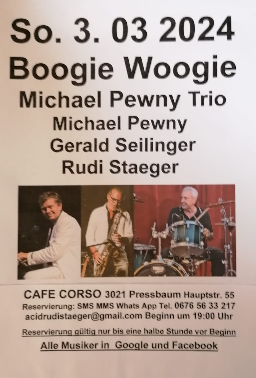 Boogie Woogie - Michael Pewny Trio @ Cafe Corso