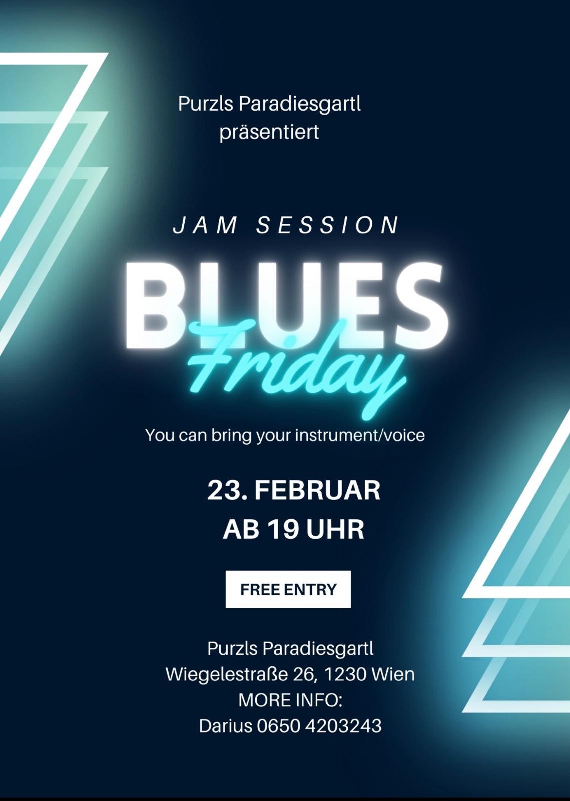 Jam Session Blues Friday @ Purzls Paradiesgartl